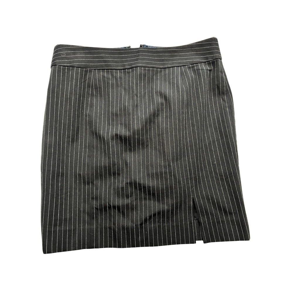 Banana Republic Skirt Womens 10P Black Pinstripe Pencil Petite Lined Work Office
